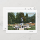 オレゴン州ポートランドシティパークファウンテンビュー ポストカード (正面/裏面)