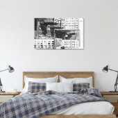 オレゴン州ポートランドシティビューオブシックスアベニュー キャンバスプリント (インサイチュ (寝室))