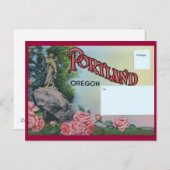 オレゴン州ポートランドヴィンテージ ポストカード (正面/裏面)