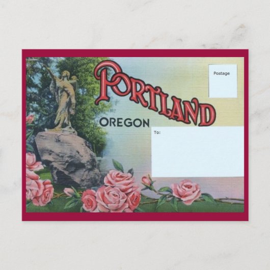 オレゴン州ポートランドヴィンテージ ポストカード (正面)