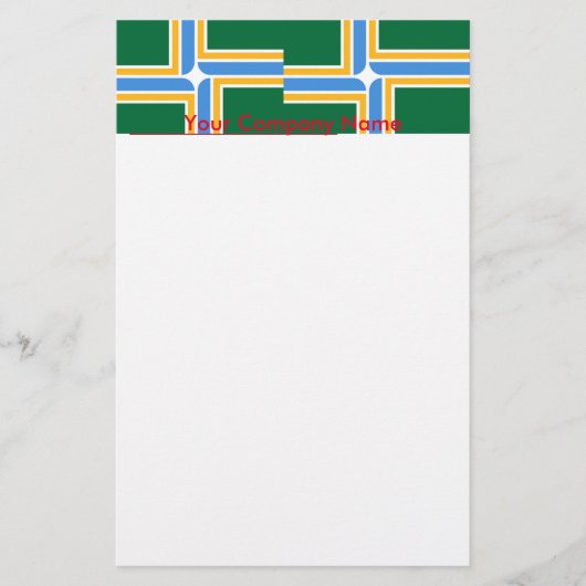 オレゴン州ポートランド州旗を持つ文房具 便箋 (正面)