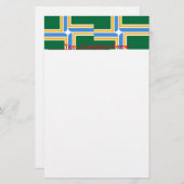 オレゴン州ポートランド州旗を持つ文房具 便箋 (正面/裏面)