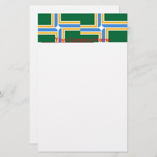 オレゴン州ポートランド州旗を持つ文房具 便箋 (正面/裏面)