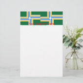 オレゴン州ポートランド州旗を持つ文房具 便箋 (スタンド正面)