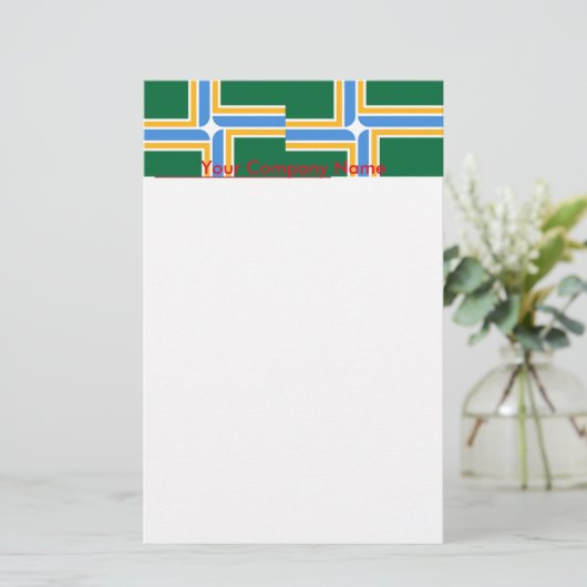 オレゴン州ポートランド州旗を持つ文房具 便箋 (スタンド正面)