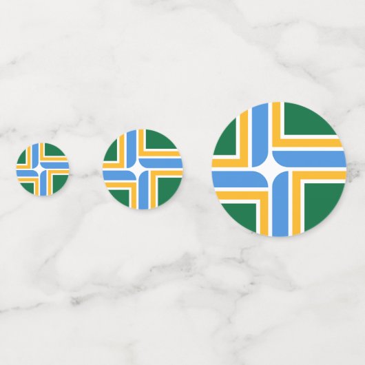 オレゴン州ポートランド州旗を持つ表紙吹雪 コンフェッティ (正面)