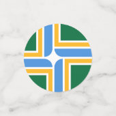 オレゴン州ポートランド州旗を持つ表紙吹雪 コンフェッティ (スモール正面)