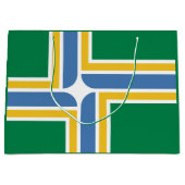 オレゴン州ポートランド州旗抱き枕 ラージペーパーバッグ (正面)