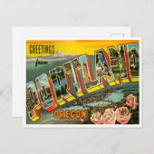 オレゴン州ポートランド市からのご挨拶 ポストカード (正面/裏面)