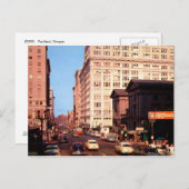 オレゴン州ポートランド市街のヴィンテージ ポストカード (正面/裏面)