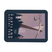 オレゴン州ポートランド航空トラムシーン マグネット (横)