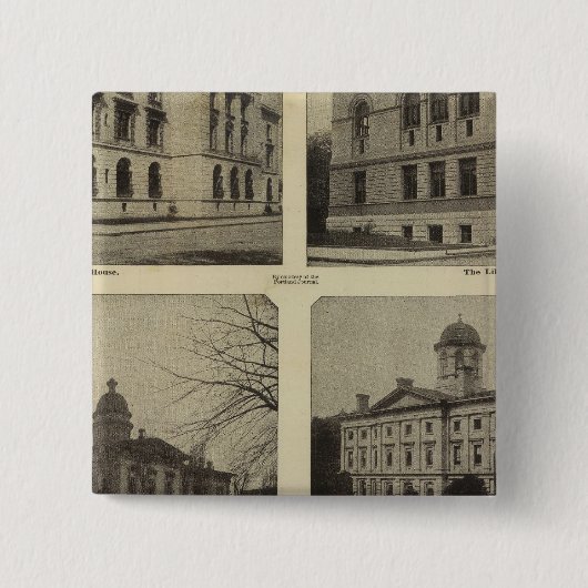 オレゴン州ポートランド、プリンシパルブルジ 缶バッジ (正面)