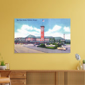 オレゴン州ポートランドUnion Stationの外観 キャンバスプリント (インサイチュ (リビング))