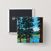 オレゴン州メトリウス川ヘッドウォーター 缶バッジ (正面&裏面)