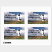 オレゴン州ヤキナヘッドライトハウス 長方形シール (シート)