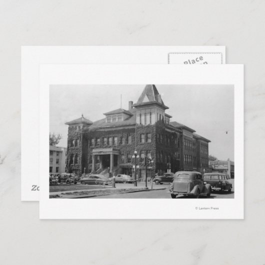 オレゴン州ユージーンの市庁舎を写した写真 ポストカード (正面/裏面)