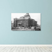 オレゴン州ユージーン市庁舎の写真とシーン キャンバスプリント (インサイチュ (ウッドフロア))