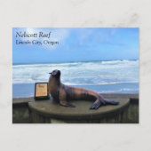 オレゴン州リンカーンシティのネルスコットリーフ ポストカード (正面)