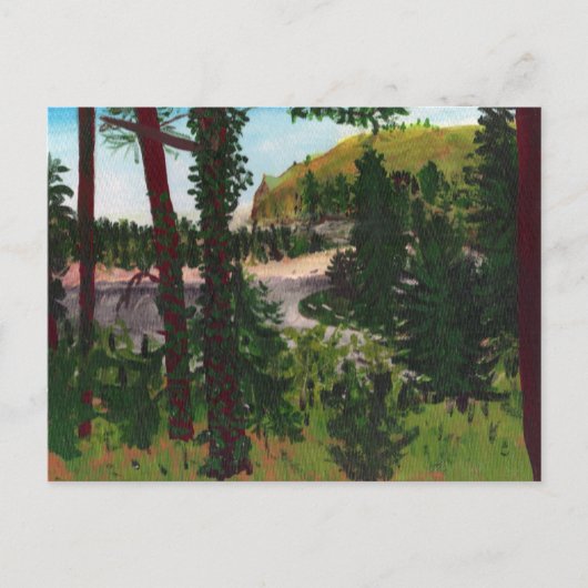 オレゴン州リンカーン市の北、オレゴン州の河口 ポストカード (正面)