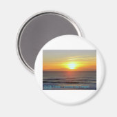 オレゴン州リンカーン市 – 日の入り マグネット (正面/裏面)