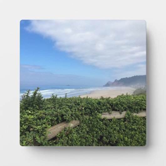 オレゴン州リンカーン・シティのRoads End フォトプラーク (正面)