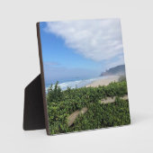 オレゴン州リンカーン・シティのRoads End フォトプラーク (正面)