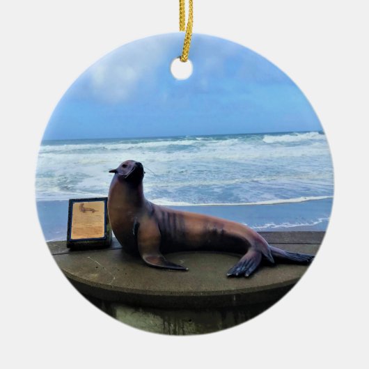 オレゴン州リンカーン・シティ・ネルスコット・リーフ セラミックオーナメント (正面)