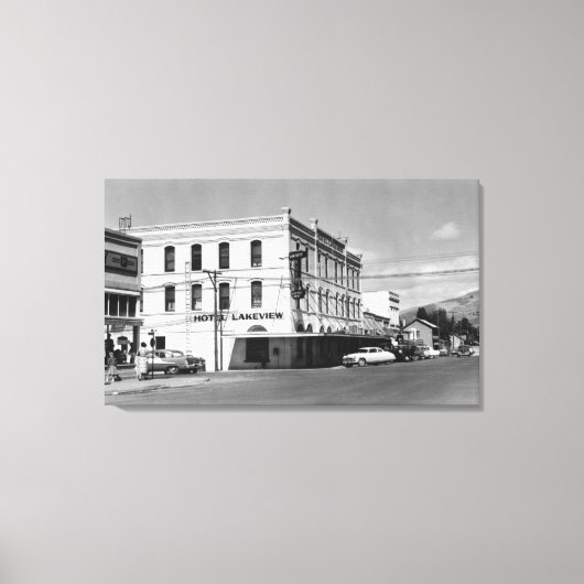 オレゴン州レイクビューメイン通りビュー写真#1 キャンバスプリント (正面)