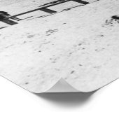 オレゴン州ロッカウェイビーチシーンと泳ぐ人 ポスター (角)