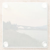 オレゴン州ローグ川 ガラスコースター (裏面)