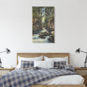 オレゴン州ローグ川 – 川の上の峡谷 キャンバスプリント (インサイチュ (寝室))