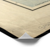 オレゴン州ヴィンテージマップ ポスター (角)