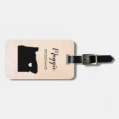 オレゴン州地図の荷物タグ, ウェディングパーティー歓迎 ラゲッジタグ (正面横)