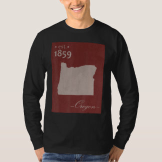 オレゴン州地図グランジ ビンテージ州グラフィック 女性用 Tシャツ