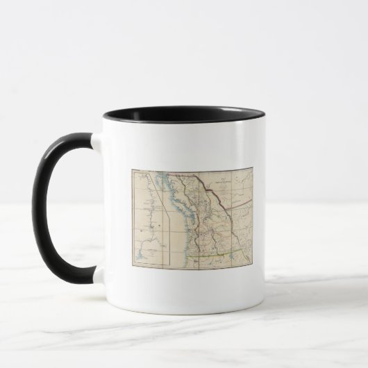 オレゴン州地図2 マグカップ (左)