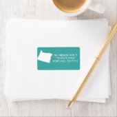 オレゴン州差出人住所ラベル-ターコイズ ラベル (インサイチュ)