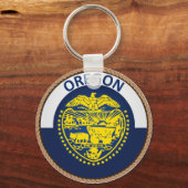 オレゴン州旗の州 キーホルダー (正面)