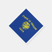 オレゴン州旗を持つ愛国的な紙のナプキン スタンダードカクテルナプキン (角)