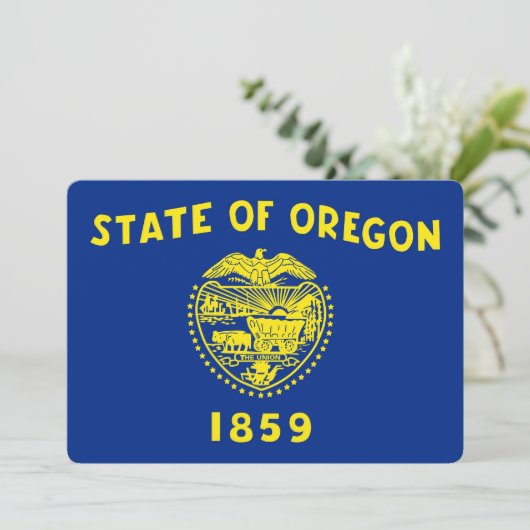 オレゴン州旗を持つ愛国的招待状 招待状 (スタンド正面)