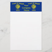 オレゴン州旗を持つ文房具 便箋 (正面)