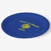 オレゴン州旗デザインデコール ペーパープレート (アングル)