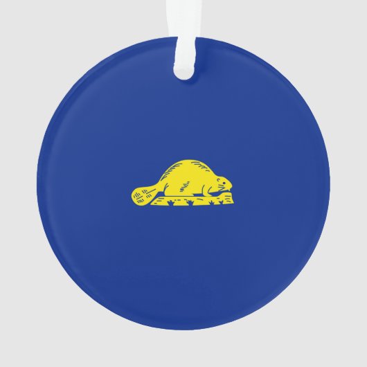 オレゴン州旗デザイン オーナメント (裏面)