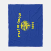 オレゴン州旗デザイン フリースブランケット (正面)