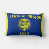 オレゴン州旗プリント愛国心 ランバークッション (裏面)
