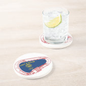 オレゴン州旗登山カラビナー コースター (側面)