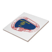 オレゴン州旗登山カラビナー タイル (側面)