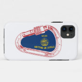 オレゴン州旗登山カラビナー Case-Mate iPhoneケース (裏面(横))
