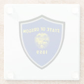 オレゴン州旗 ガラスコースター (裏面)