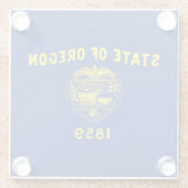 オレゴン州旗 ガラスコースター (裏面)