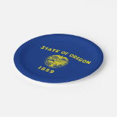 オレゴン州旗 ペーパープレート (アングル)